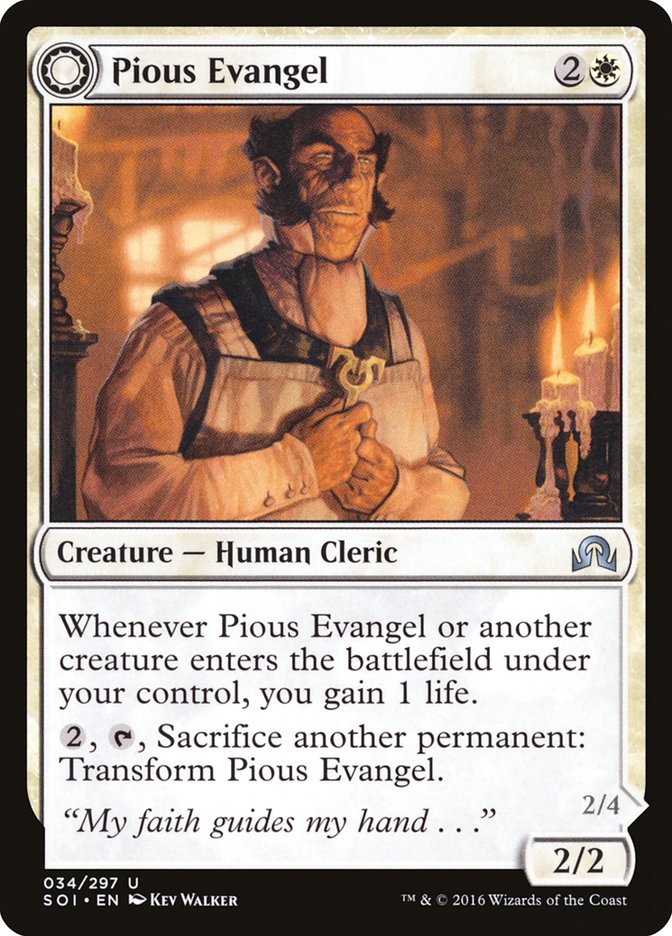 Pious Evangel // Wayward Disciple 34/297 (Shadows over Innistrad) 