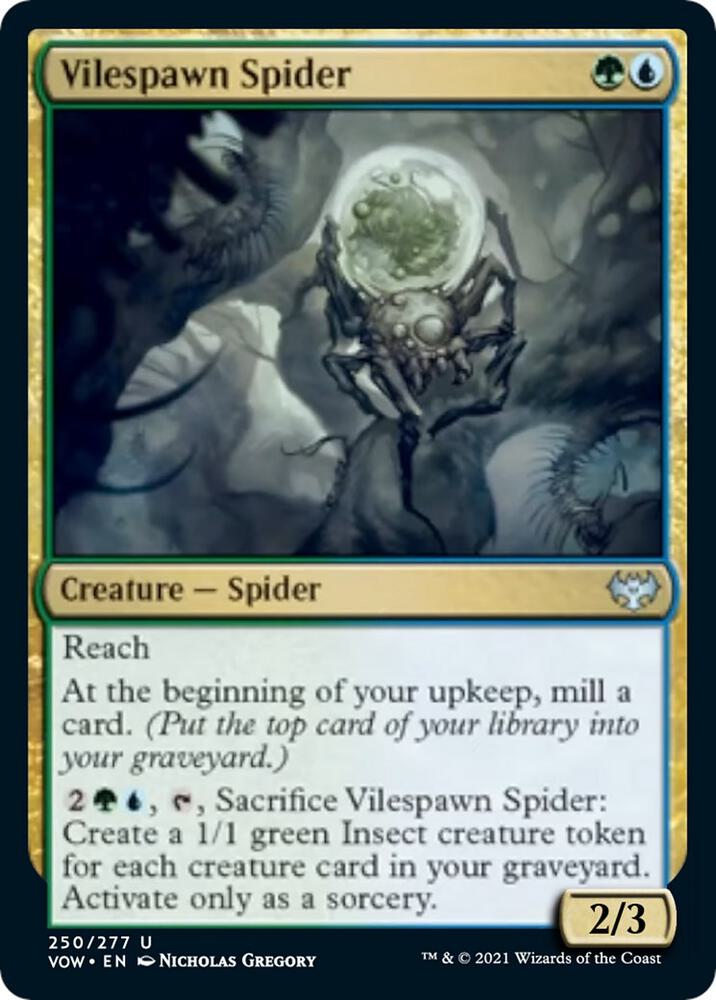 Vilespawn Spider 250/277 (Innistrad: Crimson Vow) 
