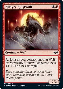 Hungry Ridgewolf 161/277 (Innistrad: Crimson Vow)  - Foil