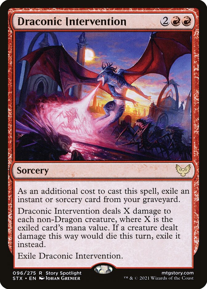 Draconic Intervention 96 (Strixhaven: School of Mages) 