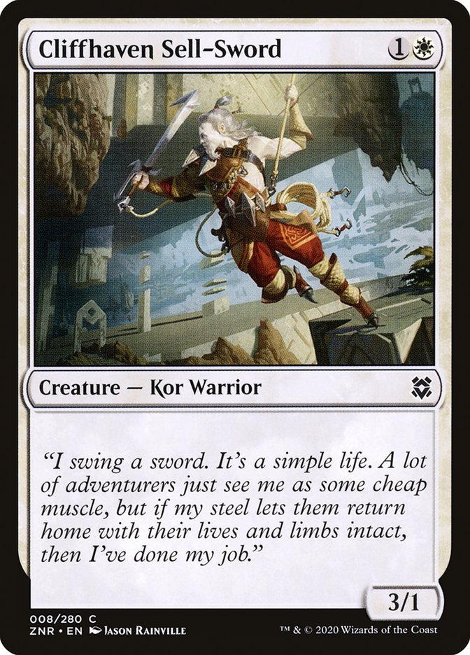 Cliffhaven Sell-Sword 8/280 (Zendikar Rising) 