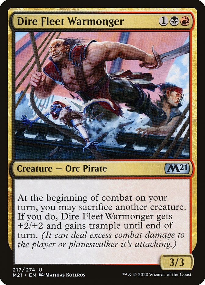 Dire Fleet Warmonger 217 (Core Set 2021) 