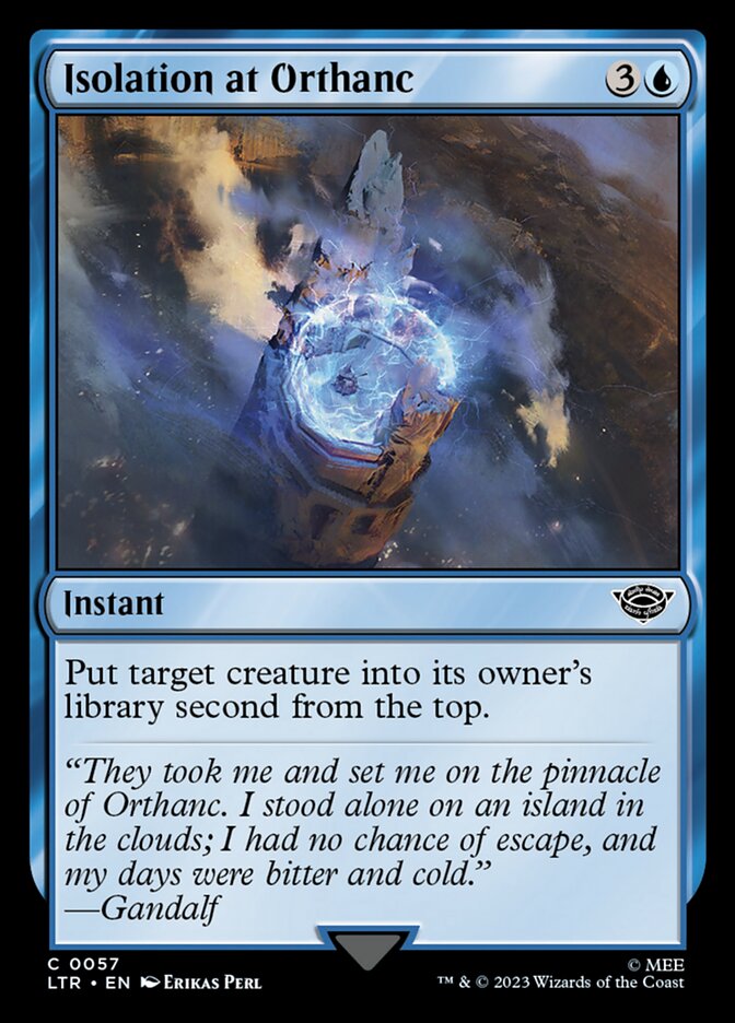 Isolation at Orthanc 57/281 (Universes Beyond: The Lord of the Rings: Tales of Middle-earth)  - Foil
