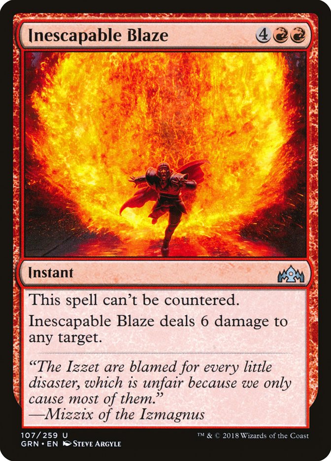 Inescapable Blaze 107/259 (Guilds of Ravnica) 