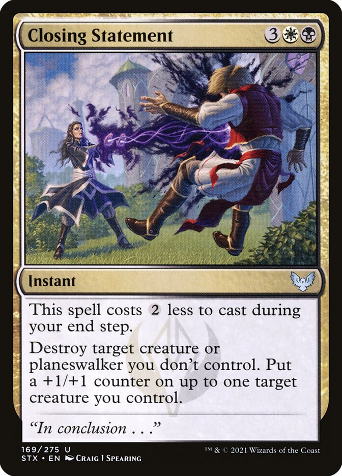 Closing Statement 169 (Strixhaven: School of Mages) 
