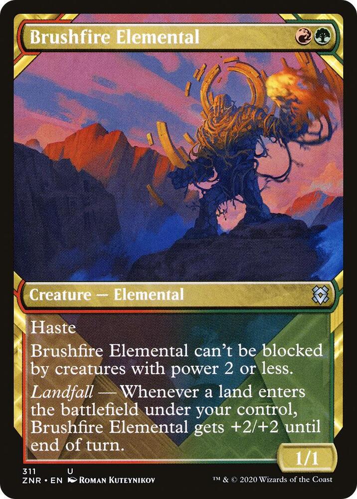 Brushfire Elemental 311/280 (Zendikar Rising)  - Showcase