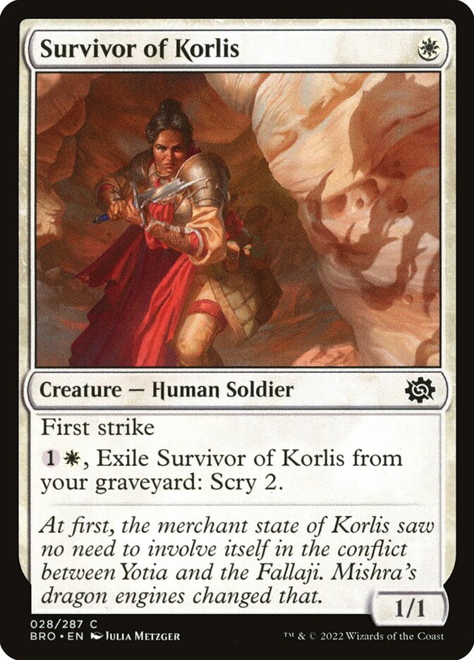 Survivor of Korlis 28/287 (The Brothers' War)  - Foil