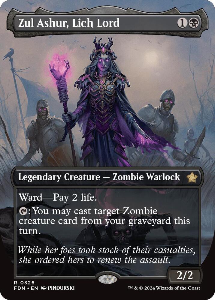 Zul Ashur, Lich Lord 326 (Foundations)  - Borderless Foil