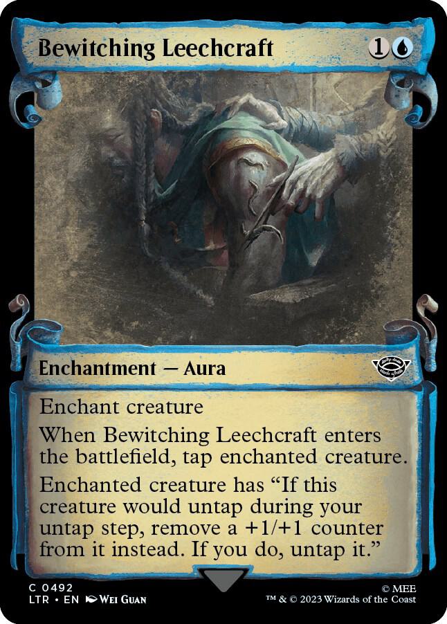 Bewitching Leechcraft 492 (Universes Beyond: The Lord of the Rings: Tales of Middle-earth)  - Showcase Scroll Foil