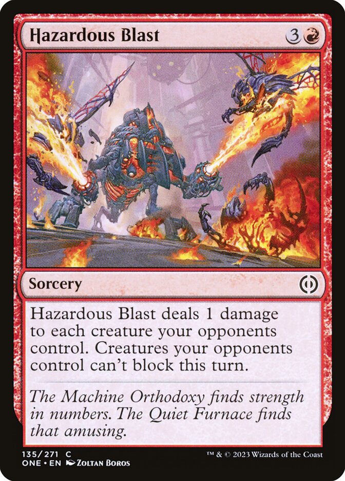 Hazardous Blast 135/271 (Phyrexia: All Will Be One)  - Foil