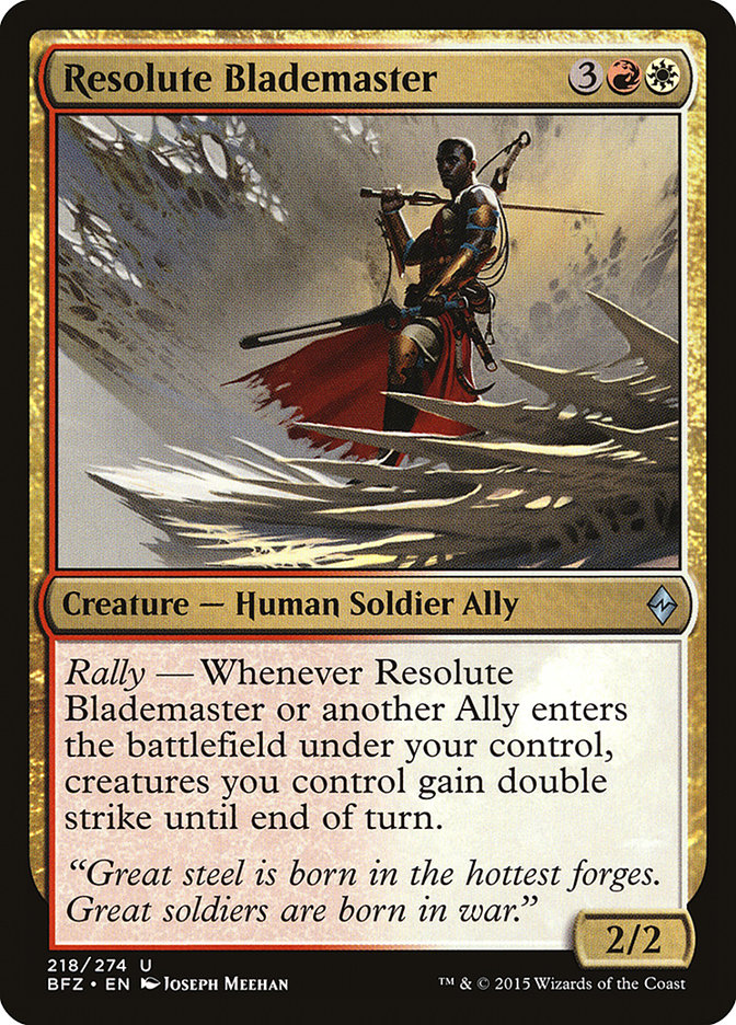 Resolute Blademaster 218/274 (Battle for Zendikar) 