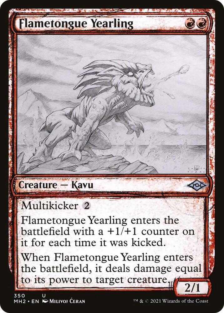 Flametongue Yearling Showcase 350 (Modern Horizons 2) 