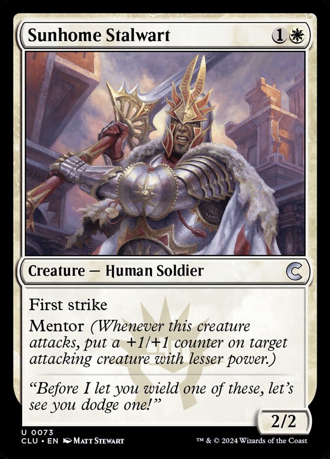 Sunhome Stalwart 73/284 (Ravnica: Clue Edition) 