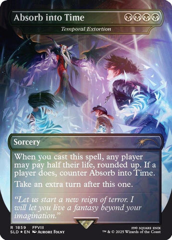 Absorb into Time // Temporal Extortion 1859 (Secret Lair Drop Series)  - Borderless Rainbow Foil