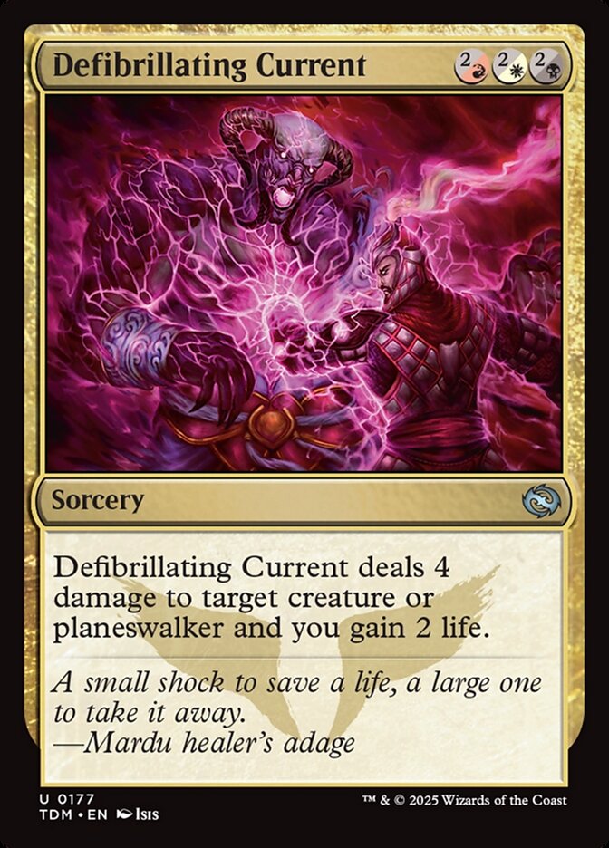 Defibrillating Current 177/291 (Tarkir: Dragonstorm)  - Foil