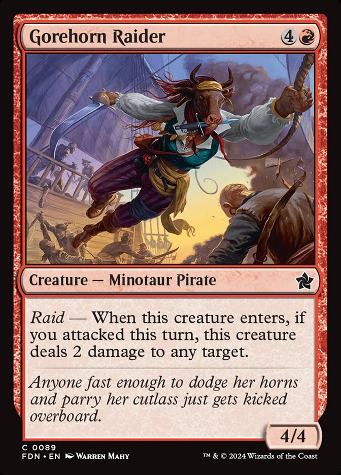 Gorehorn Raider 89/291 (Foundations)  - Foil