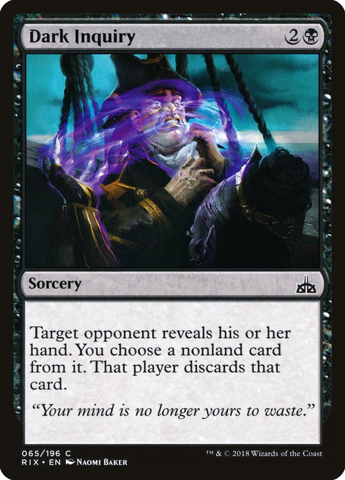 Dark Inquiry 65/196 (Rivals of Ixalan) 