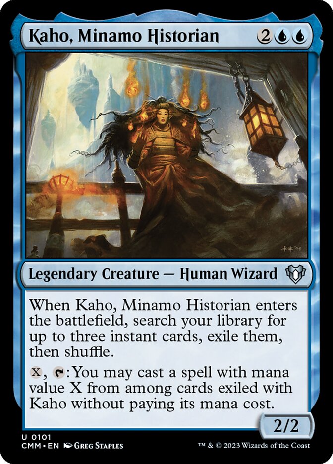 Kaho, Minamo Historian 101/451 (Commander Masters)  - Foil