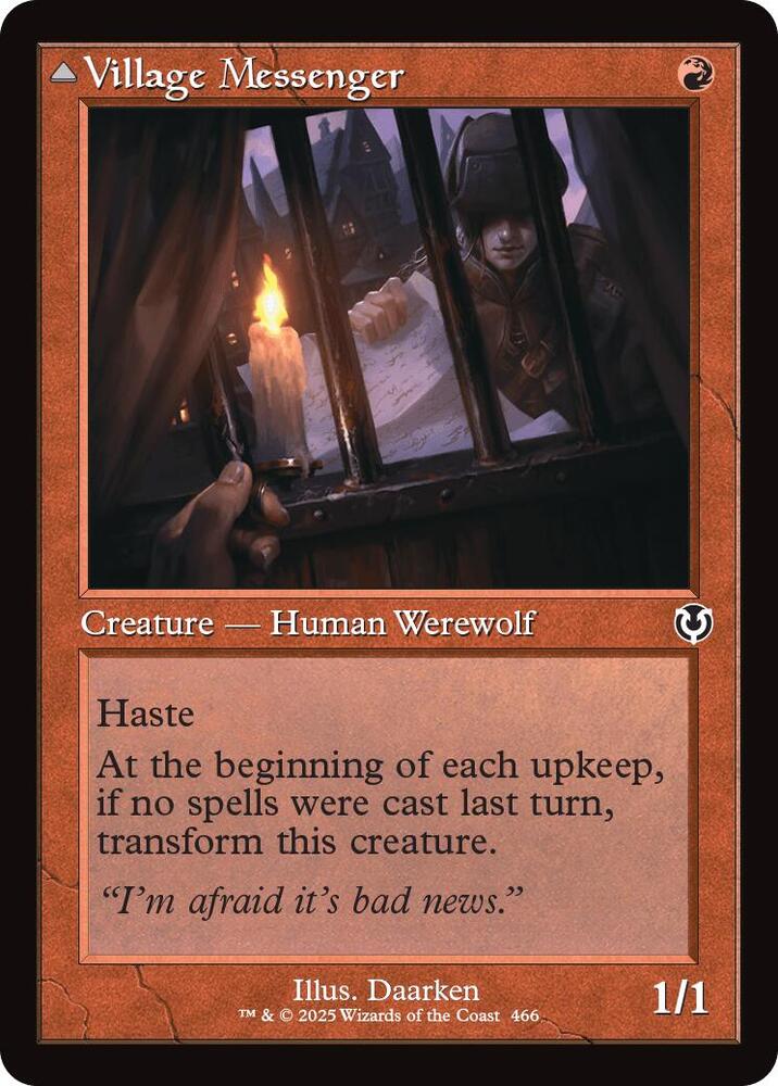 Village Messenger //  Moonrise Intruder 466/287 (Innistrad Remastered)  - Retro