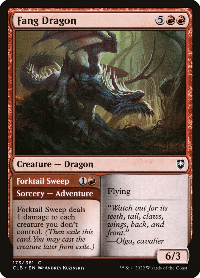 Fang Dragon // Forktail Sweep 173 (Commander Legends: Battle for Baldur's Gate) 