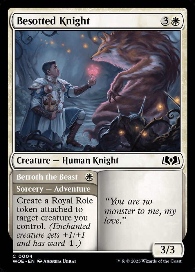 Besotted Knight // Betroth the Beast 4 (Wilds of Eldraine)  - Foil
