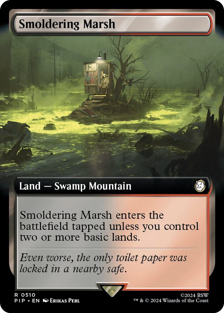 Smoldering Marsh 510/326 (Universes Beyond: Fallout)  - Extended Art Foil